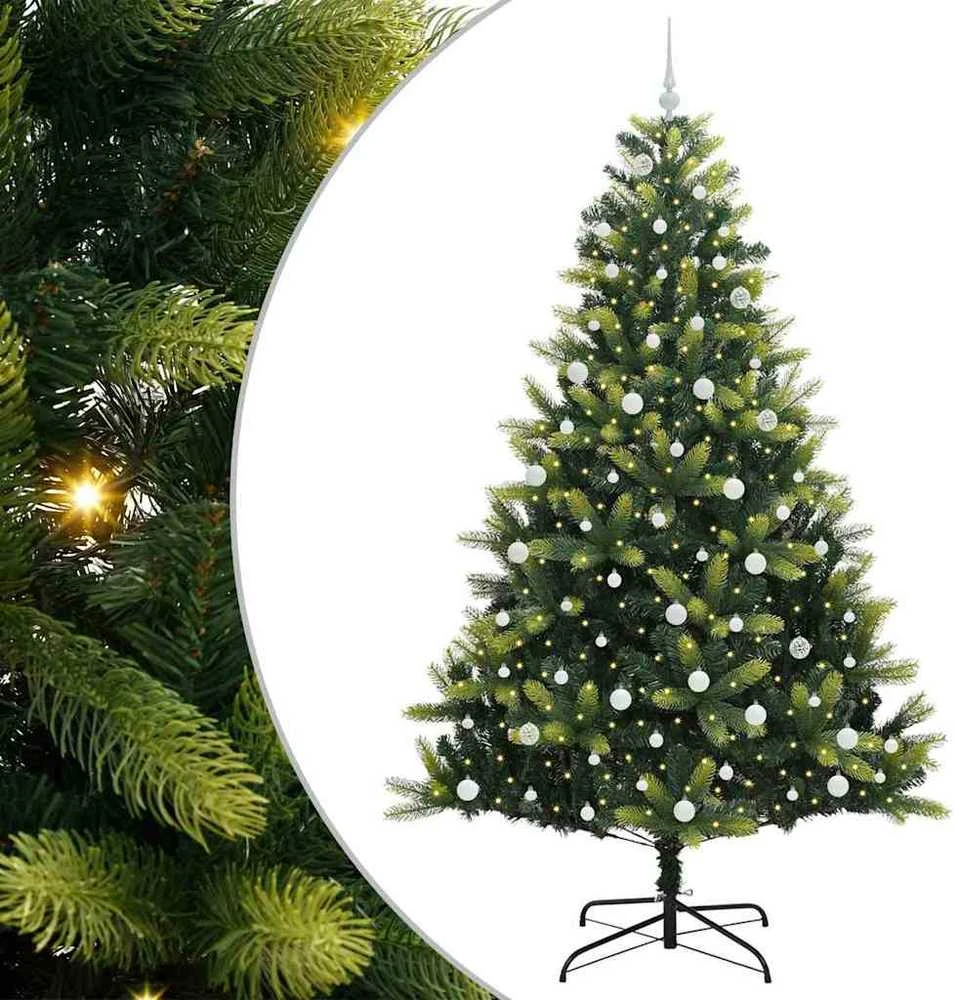 Dirbtinis sulankstomas Kalėdų medis su 300 LED Žalia 240 cm