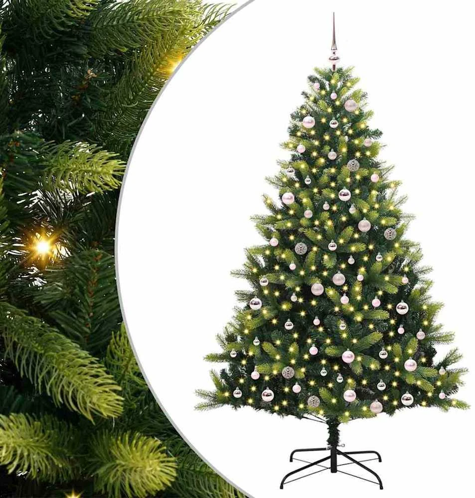 Dirbtinis sulankstomas Kalėdų medis su 300 LED Žalia 240 cm
