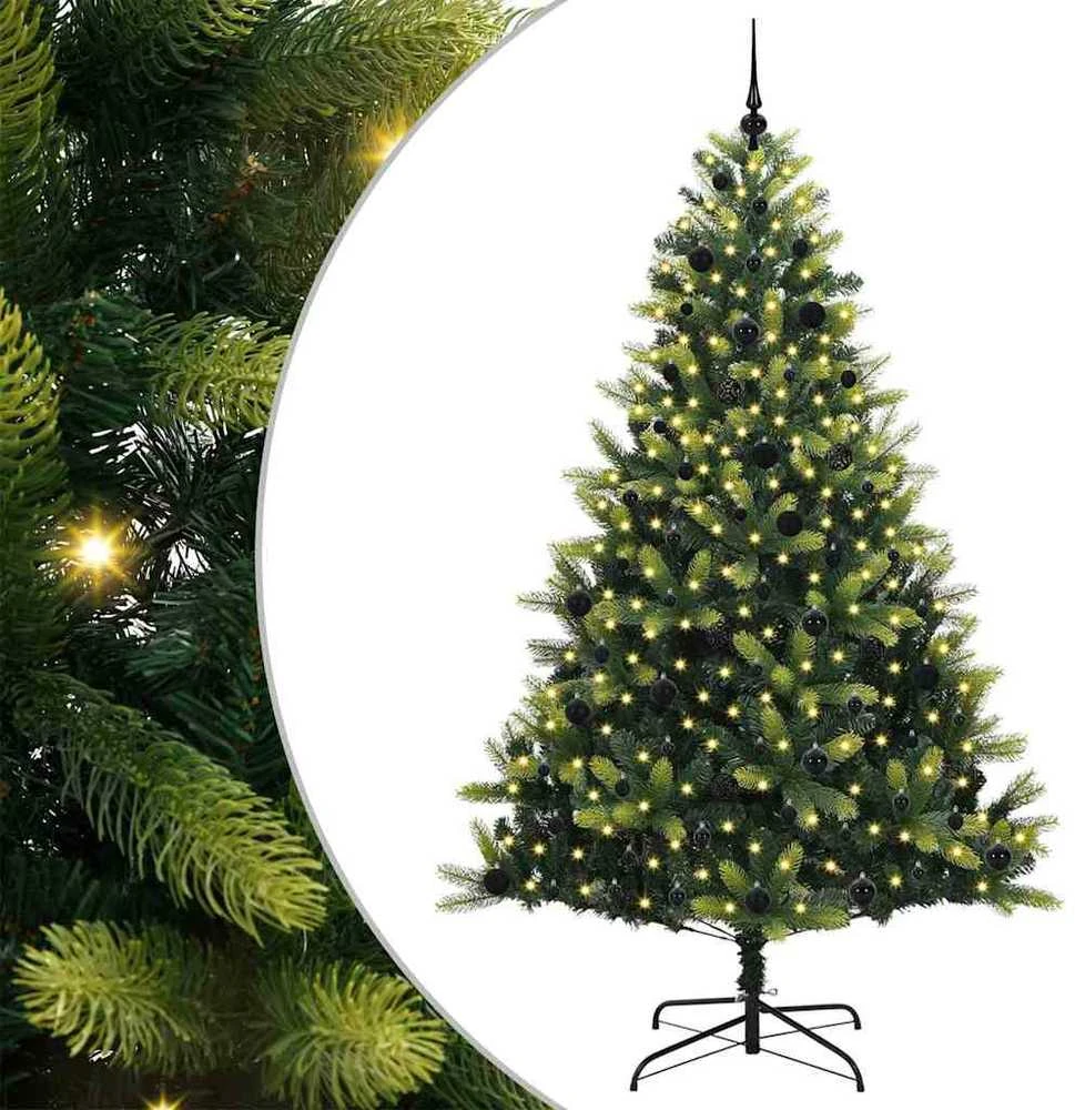 Dirbtinis sulankstomas Kalėdų medis su 300 LED Žalia 240 cm