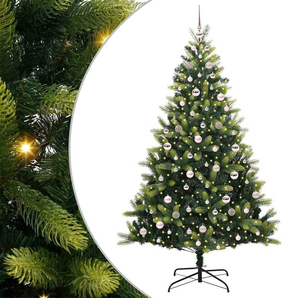 Dirbtinis sulankstomas Kalėdų medis su 300 LED Žalia 210 cm