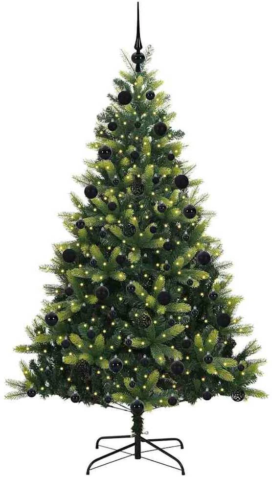 Dirbtinis sulankstomas Kalėdų medis su 300 LED Žalia 210 cm