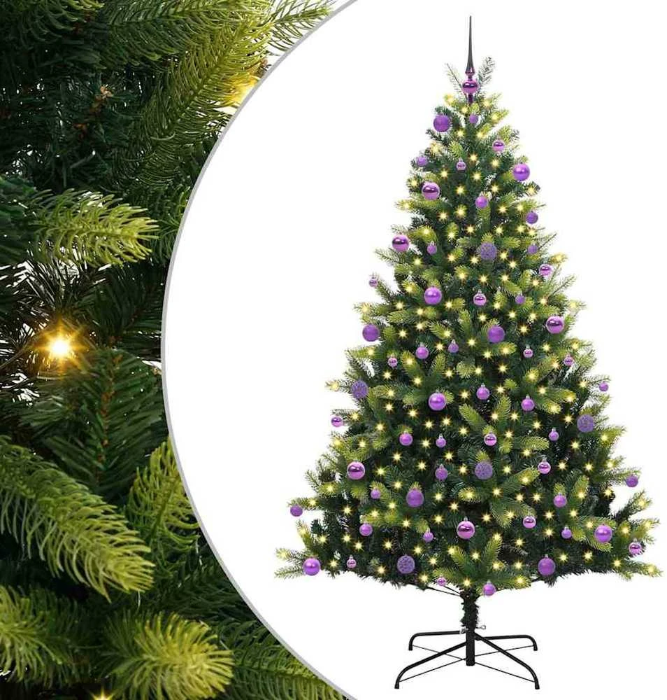 Dirbtinis sulankstomas Kalėdų medis su 300 LED Žalia 210 cm