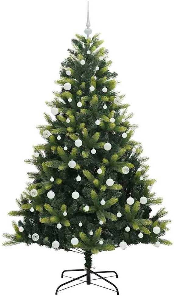 Dirbtinis sulankstomas Kalėdų medis su 300 LED Žalia 180 cm