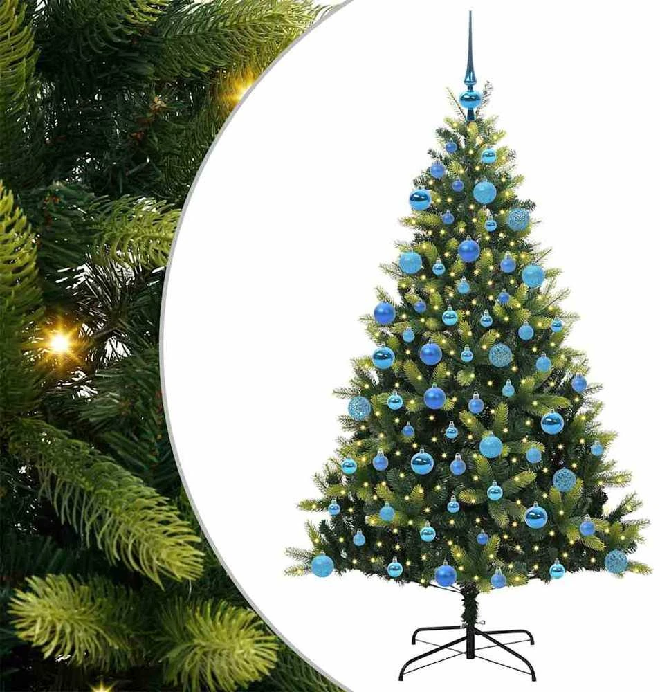 Dirbtinis sulankstomas Kalėdų medis su 300 LED Žalia 180 cm