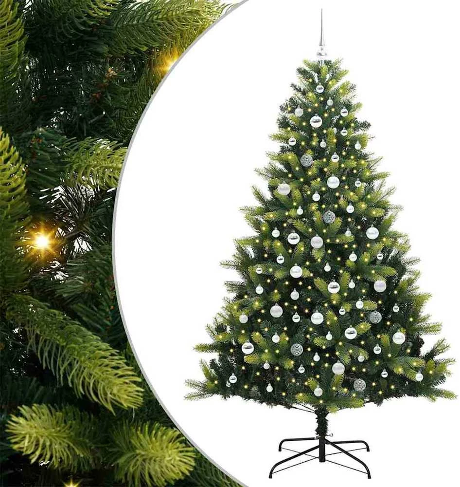Dirbtinis sulankstomas Kalėdų medis su 300 LED Žalia 210 cm