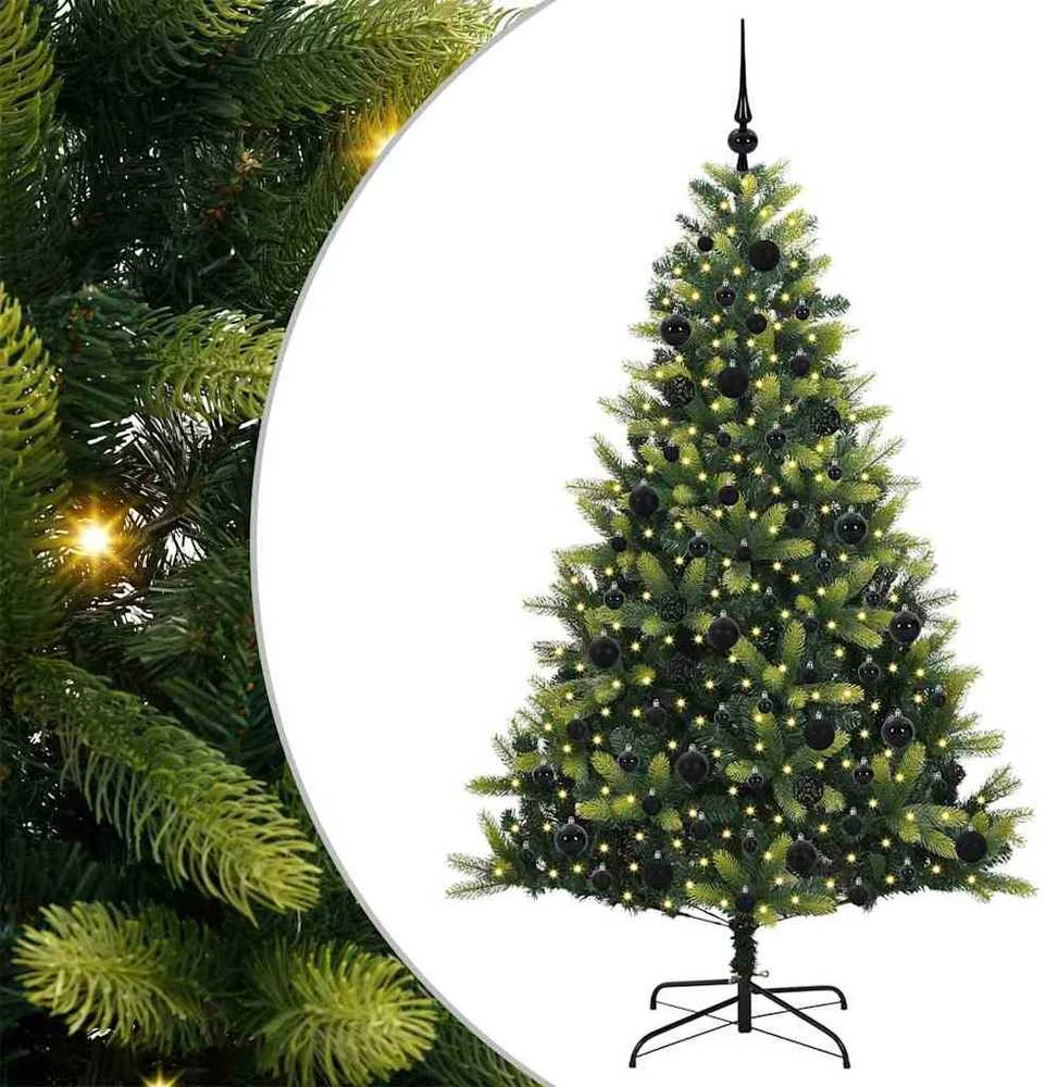 Dirbtinis sulankstomas Kalėdų medis su 300 LED Žalia 180 cm