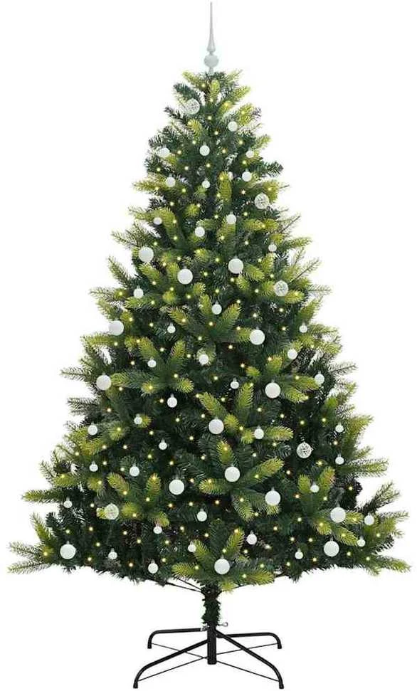 Dirbtinis sulankstomas Kalėdų medis su 300 LED Žalia 240 cm