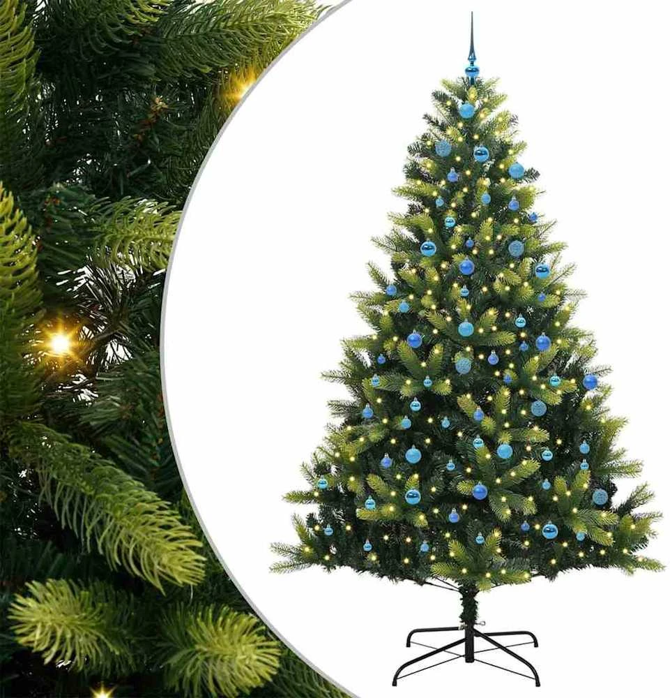 Dirbtinis sulankstomas Kalėdų medis su 300 LED Žalia 240 cm