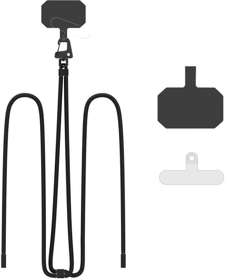Dirželis telefonui Tech-Protect C5S Rope Crossbody Strap Leash – juodos spalvos