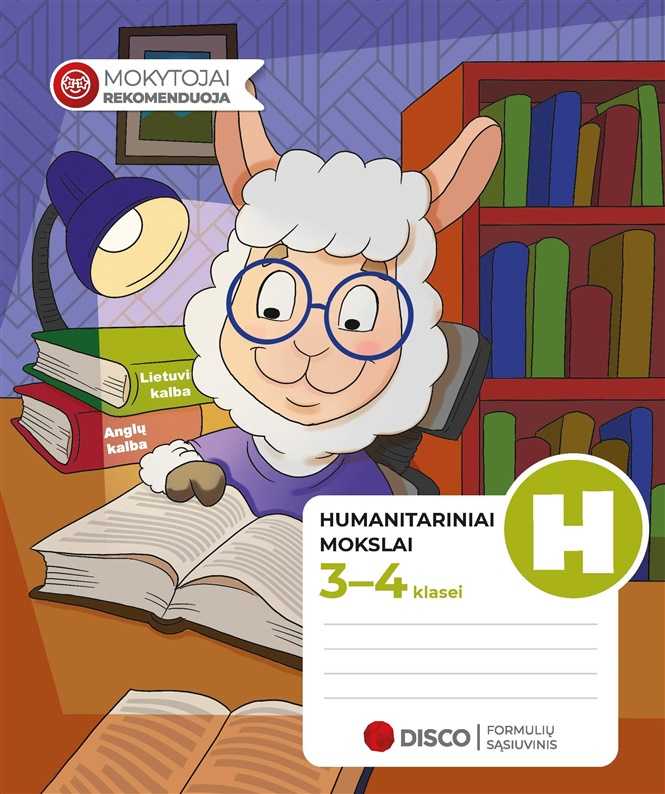 DISCO Formulių sąsiuvinis pradinukams, humanitariniams mokslams (3 - 4 klasės), 12 lapų, linijomis