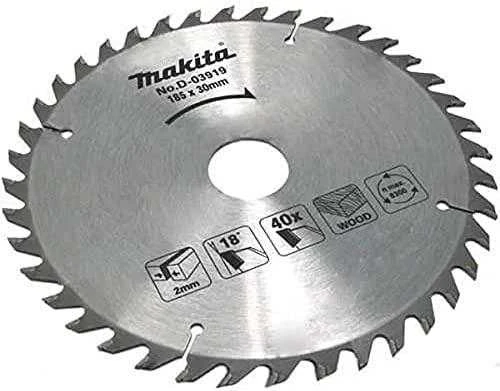 Makita T.C.T. pjūklas 185X2X30mm 18° T40 D-03919 T.C.T • 185 x30 mm • T40 • 18° • Medienai