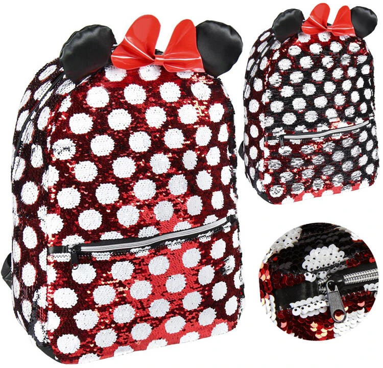 Minnie Mouse „Disney Minnie“ pelė miela stilinga „Sequin“ kuprinė 40 cm AP0007