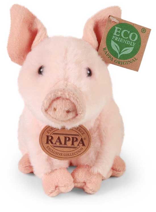 „Disney Rappa“ pliušinis žaislas „Sėdintis paršelis“, 18 cm, ekologiškas