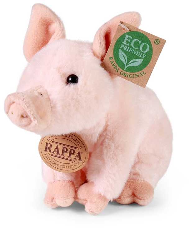 „Disney Rappa“ pliušinis žaislas „Sėdintis paršelis“, 18 cm, ekologiškas