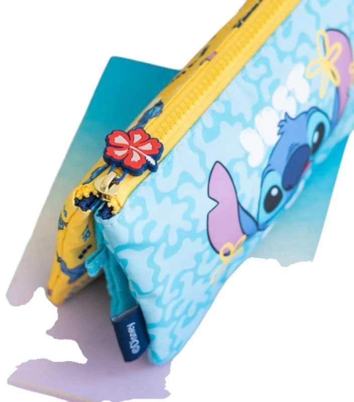 „Disney Stitch“ – trijų skyrių pieštukų dėklas iš „Tropical“ kolekcijos