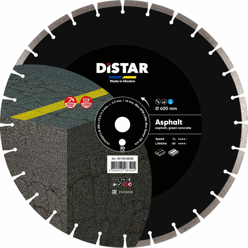 Deimantinis pjovimo diskas DISTAR 10170085108; 400x25,4x3,5 mm