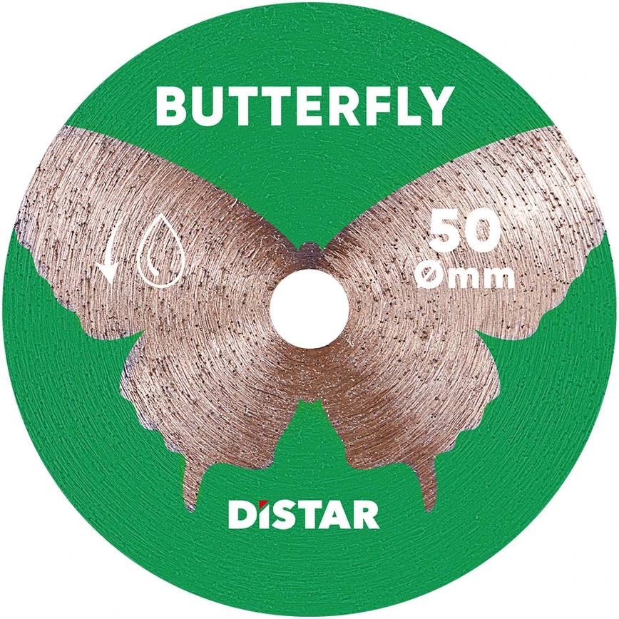 50 mm deimantinis diskas graveriui, plytelėms pjauti, Butterfly, Distar