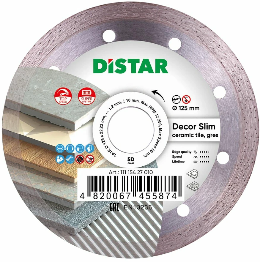 125MM DISTAR DECOR SLIM Deimantinis diskas plytelėms
