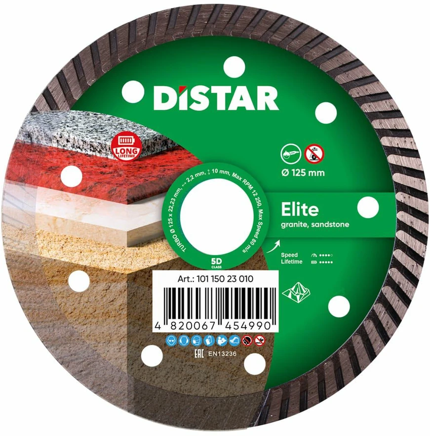 125MM DISTAR TURBO ELITE 5D Deimantinis diskas granitui