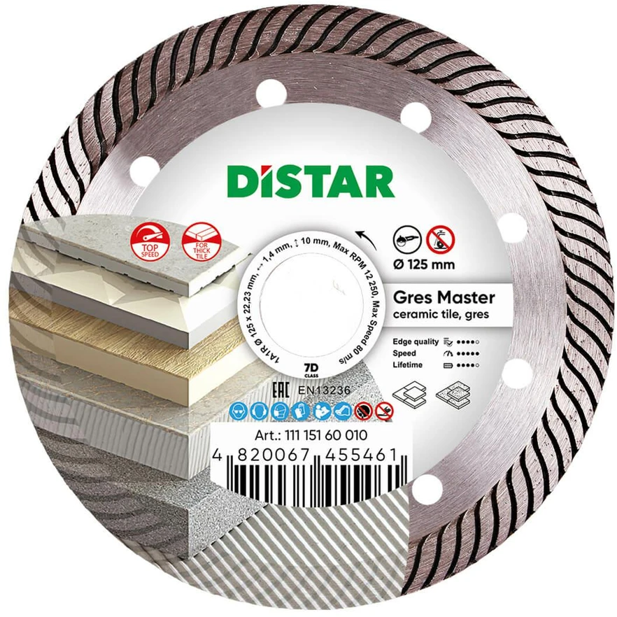 125MM DISTAR GRES MASTER Deimantinis diskas akmens masei