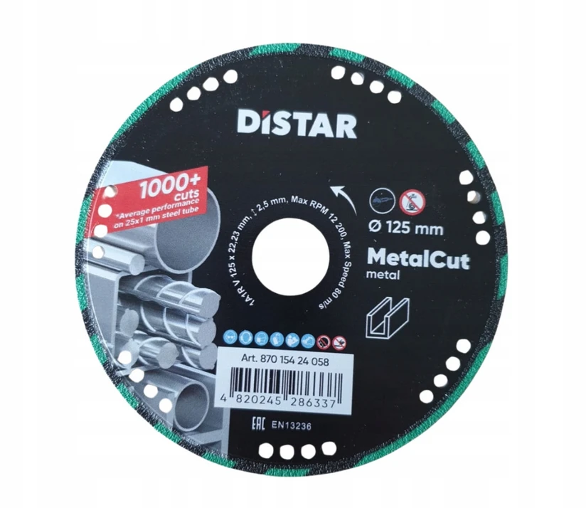 Deimantinis pjovimo diskas DISTAR 87015424058; 125x22,23x1,5 mm
