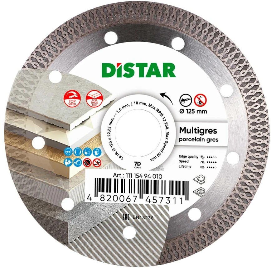 125MM DISTAR MULTIGRES Deimantinis diskas plytelėms