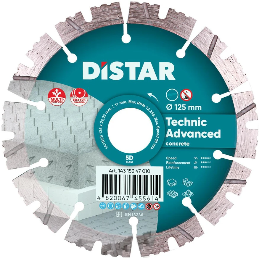 125MM DISTAR TECHNIK ADVANCED Deimantinis diskas betonui