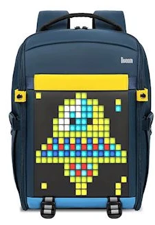 Divoom Pixoo Backpack S Premium Laikapstākļu izturīga mugursoma ar Led Pixel Art Displeju & App vadību Zila