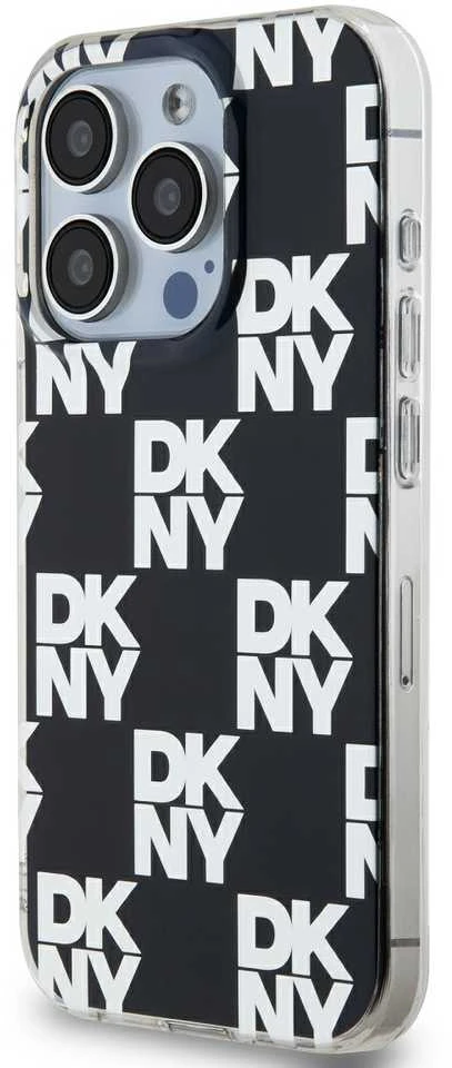 DKNY PC/TPU Checkered Pattern dėklas telefonui Apple iPhone 14 Pro Max juodos spalvos