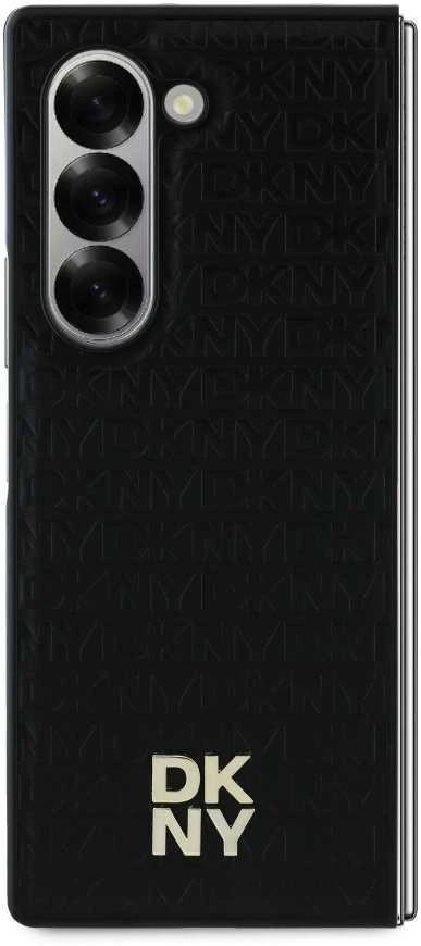 Dėklas DKNY DKHMZFD6PSHRPSK Z Fold6 F956 juodos spalvos Repeat Pattern Stack Logo