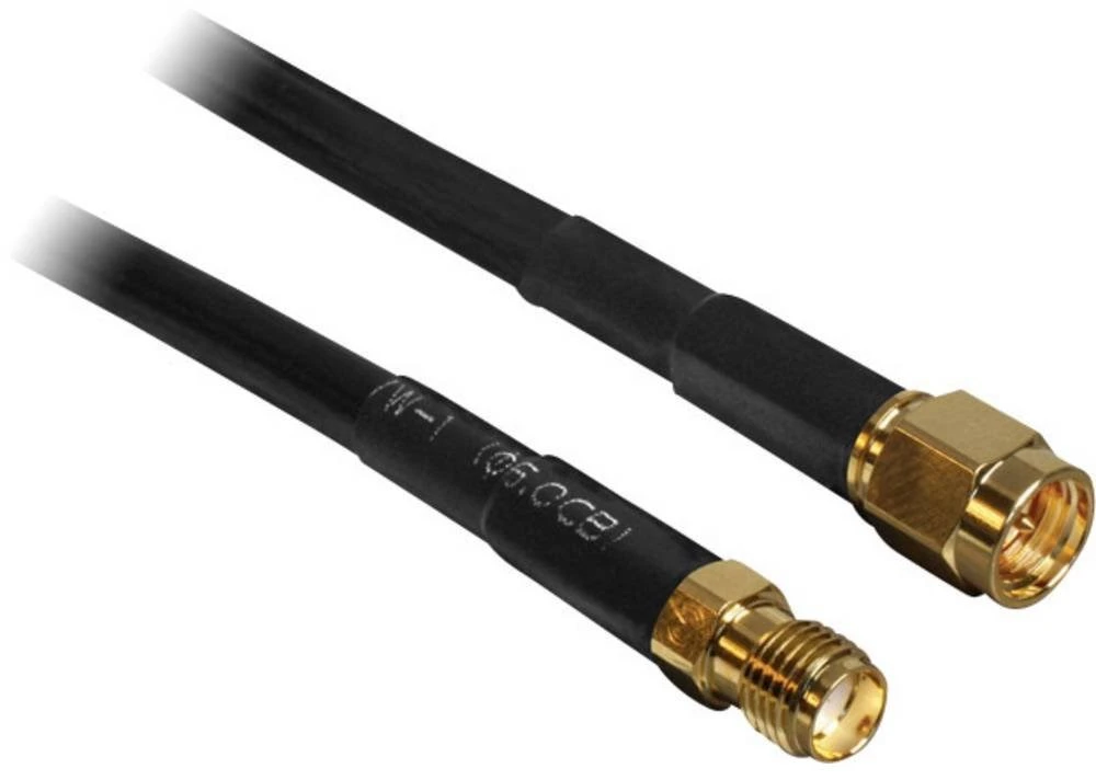 DLC DeLOCK 10m SMA m/f bendraašis kabelis CFD200 Juoda