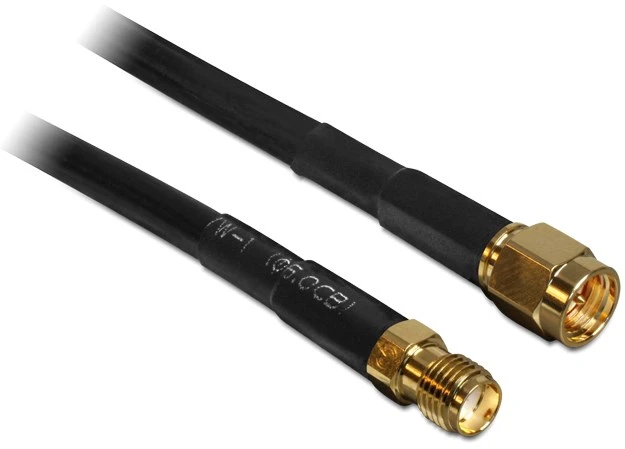 DLC DeLOCK 10m SMA m/f bendraašis kabelis CFD200 Juoda