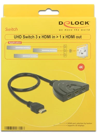 DLC DeLOCK 18600 vaizdo signalo jungiklis HDMI