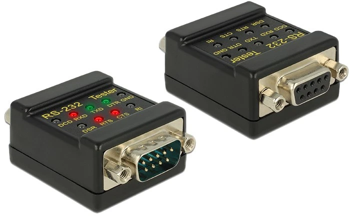 DLC DELOCK RS-232 Tester DB9 female > DB9 male