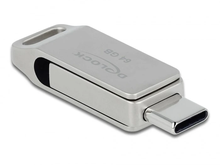 STICK DELOCK USB 3.2 Gen 1 USB-C + Typ-A Speicherstick 64GB - Metallgehuse