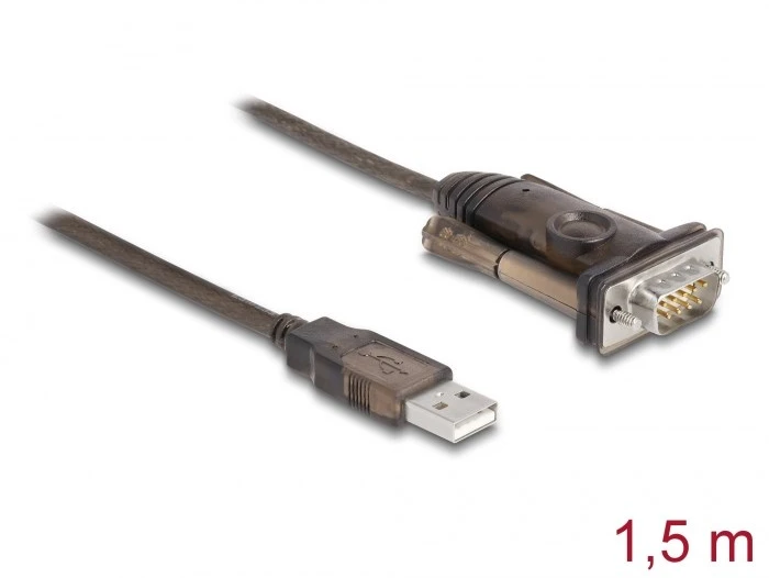 DLC DeLOCK 62646 serijinis kabelis Juoda 1,5 m USB A tipo DB-9