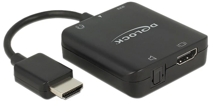 DLC Delock adapterio kabelis HDMI-A kištukas > HDMI + Audio Extractor 4K
