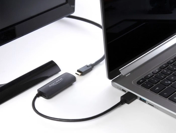 DELOCK adapteris HDMI M USB Type-C F DP Alt režimas 24 cm aktyvus 4K 60 Hz