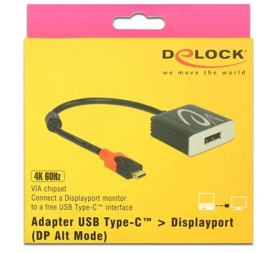 DLC DeLOCK 63312 USB ekrano adapteris 4096 x 2160 pikseliai Juoda