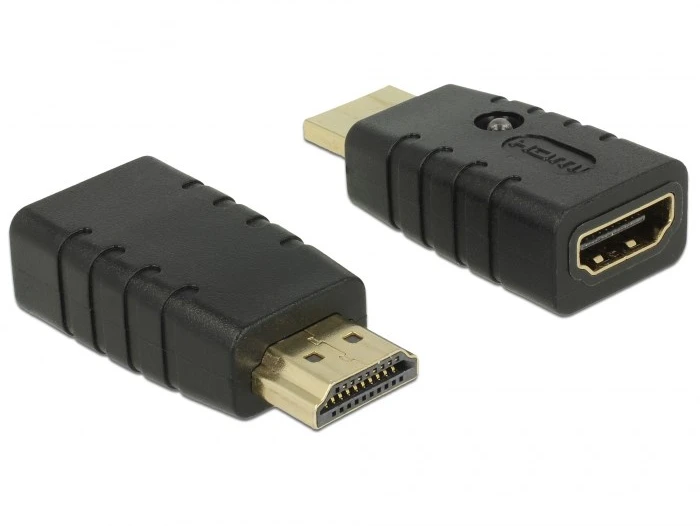 DLC DeLOCK 63320 kabelių lizdinio / kištukinio jungčių tipo keitiklis 1 x HDMI-A 19 pin Juoda