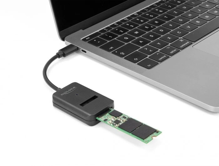 DLC DeLOCK 64198 knyginių kompiuterių dokas / jungčių replikatorius C tipo USB Juoda