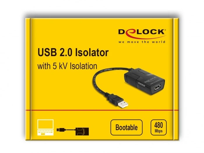 DLC DeLOCK 64225 nuoseklusis keitiklis / kartotuvas / skyriklis USB 2.0 Juoda