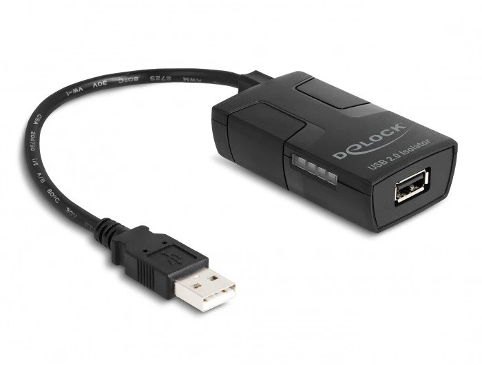 DLC DeLOCK 64225 nuoseklusis keitiklis / kartotuvas / skyriklis USB 2.0 Juoda