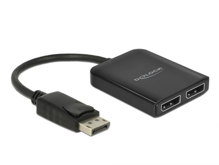 DLC DeLOCK 87768 vaizdo signalų daliklis DisplayPort 2x DisplayPort