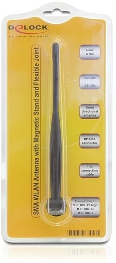 DLC DeLOCK 88413 tinklo antena Daugiakryptė antena RP-SMA 4 dBi