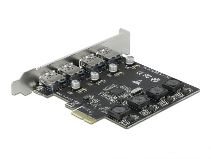 Delock PCI Express x1 Karte zu 4 x extern USB Typ-A Buchse USB 5 Gbps