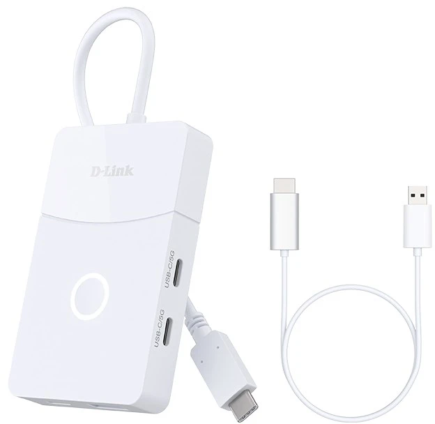 DLI D-Link DUP-501 sąsajos šakotuvas USB 3.2 Gen 1 (3.1 Gen 1) Type-C 5000 Mbit/ai Balta