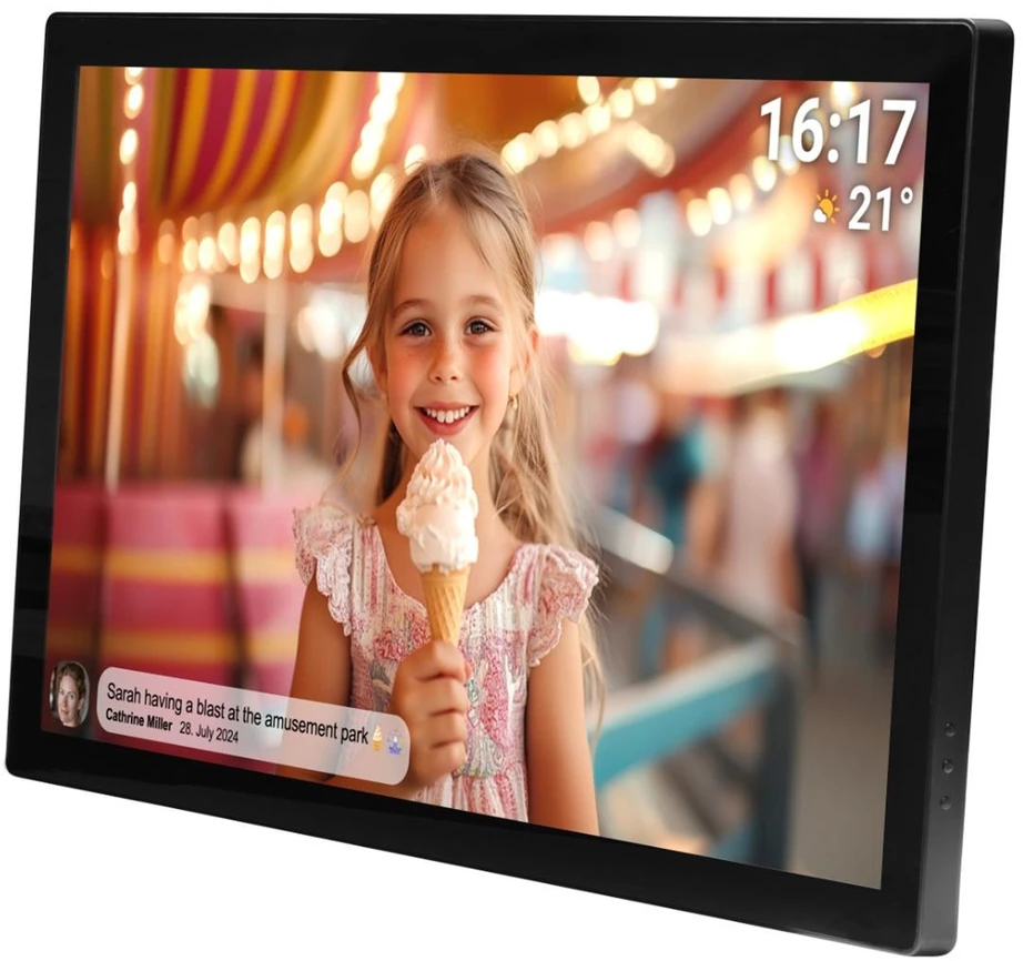 DNV Denver PFF-3260 skaitmeninis nuotraukų rėmelis Juoda 81,3 cm (32″) Lietimui jautrus ekranas „Wi-Fi“