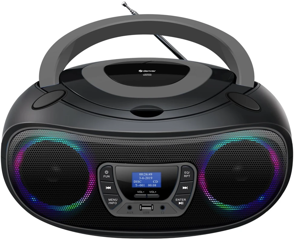 Boombox Denver TDB-212BU pilka