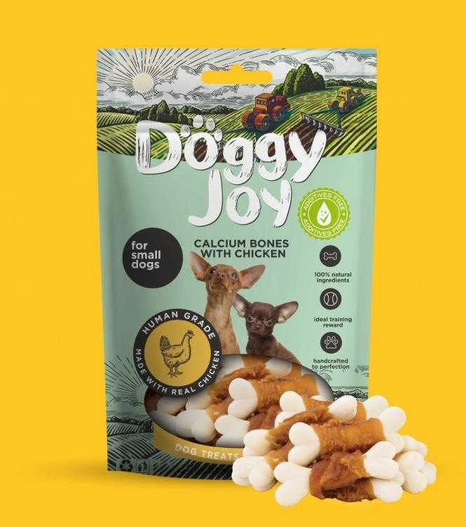 Petfest Doggy_Joy Vištienos skanėstas ant kauliuko šunims DOGGY JOY, 55 g